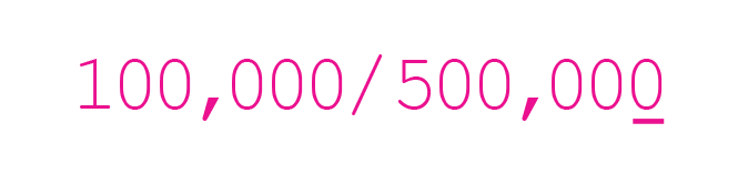 100,000 / 500,000 and counting