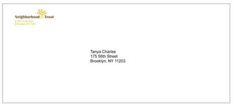 Neighborhood Trust envelope