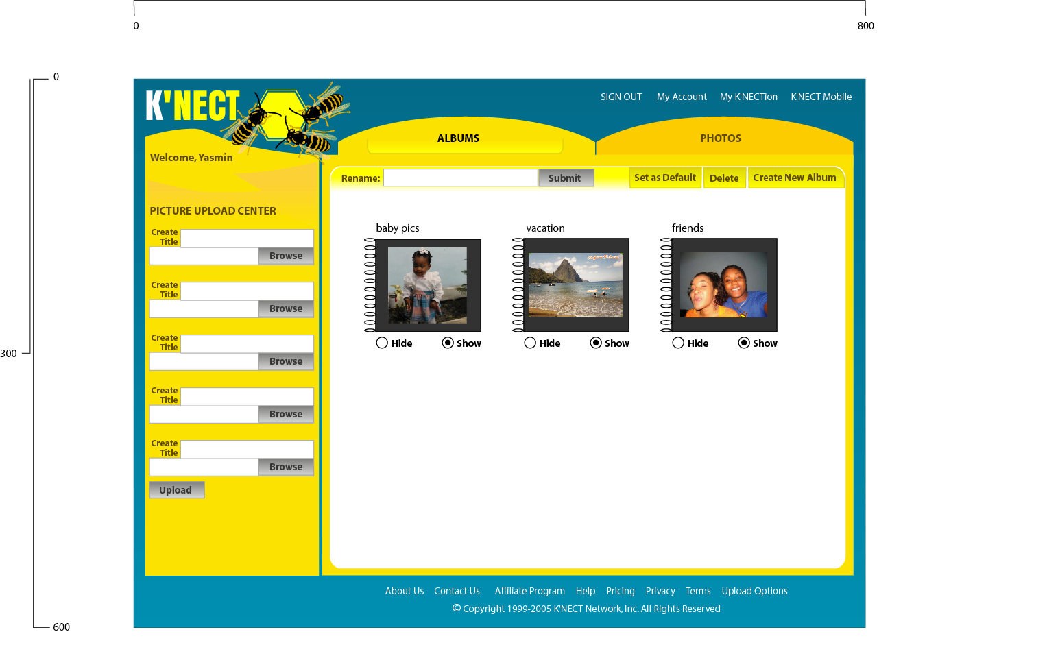 screenshot of K'NECT Photo Application