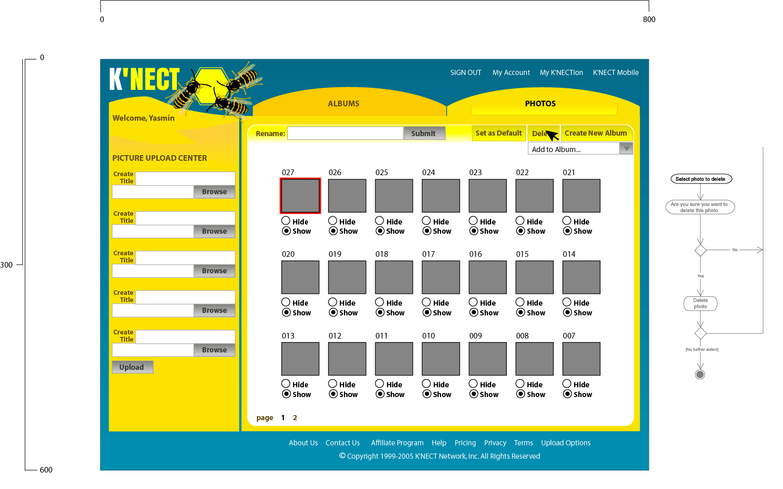 screenshot of K'NECT Photo Application